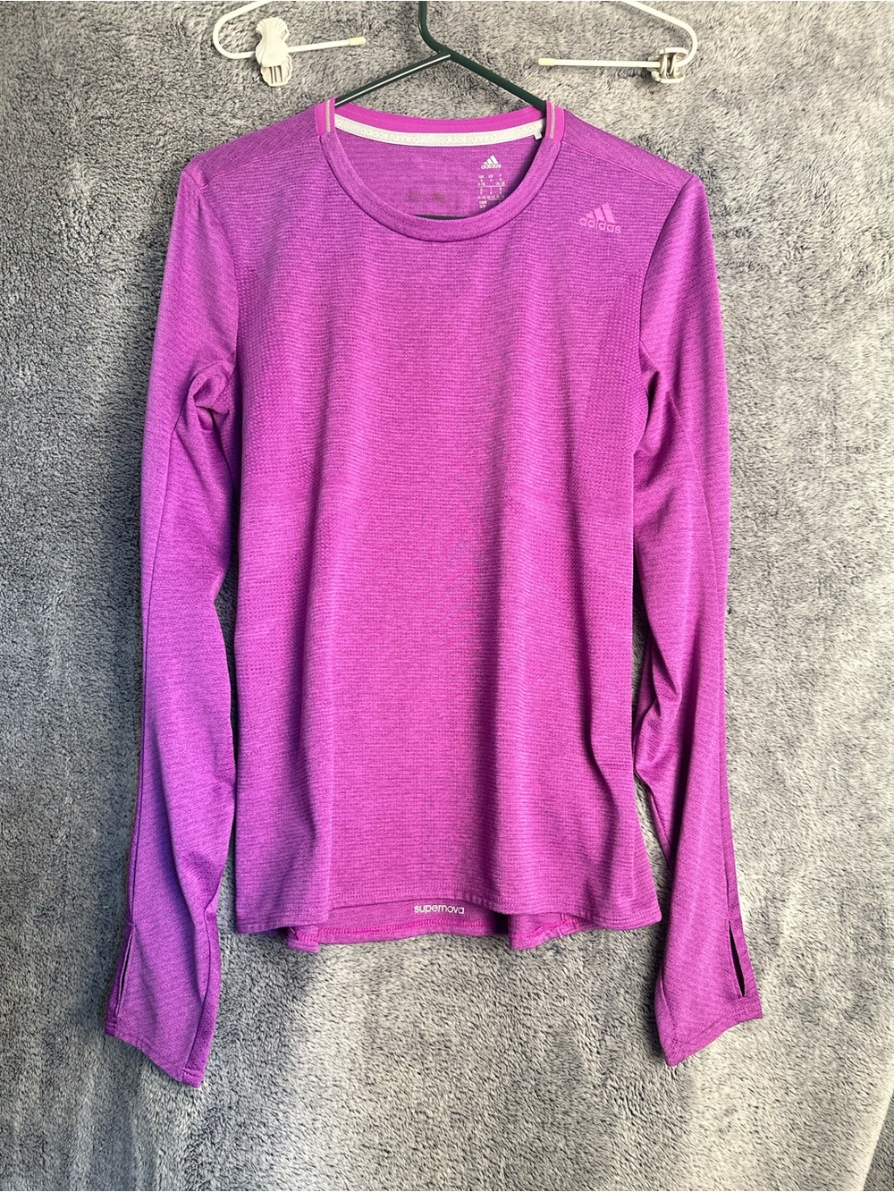Adidas Supernova long sleeve runner shirt purple NWOT size small